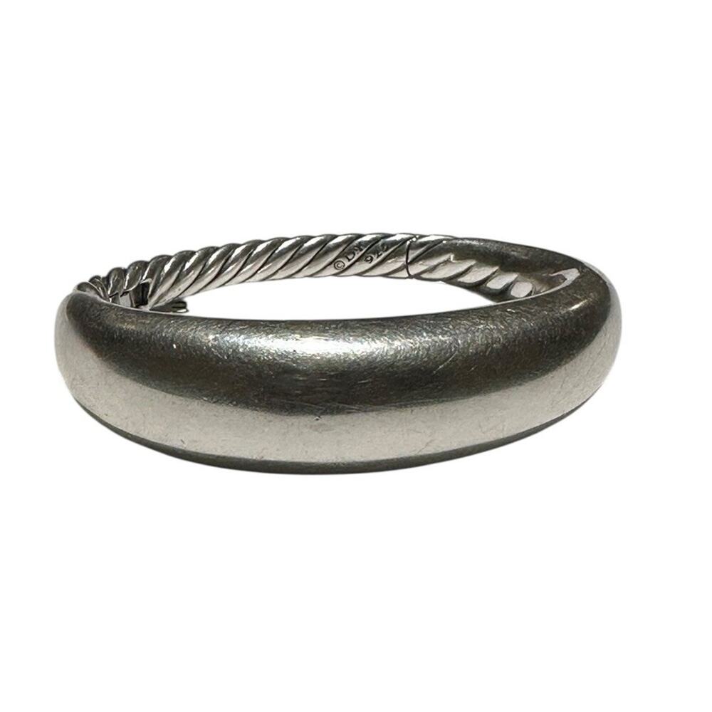 David Yurman Pure Form Solid Smooth Sterling Silver 17mm Bracelet